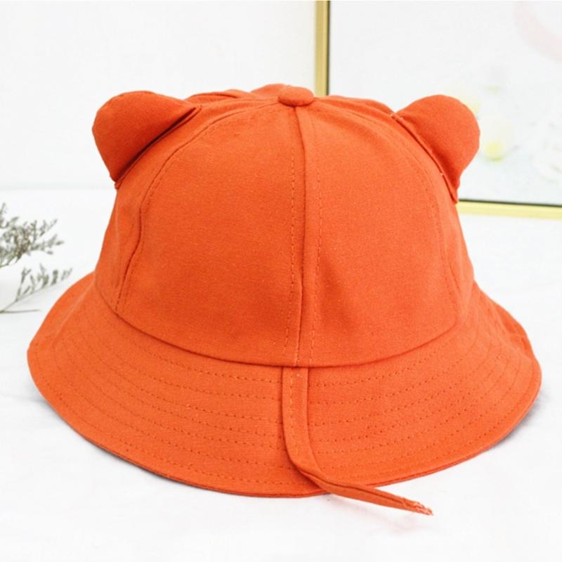 Cappello a secchiello in cotone con orecchie da gatto per adulti, cappello da pescatore per sport all'aperto, per guidare, andare in bicicletta, pescare, vacanze casual, cappello parasole