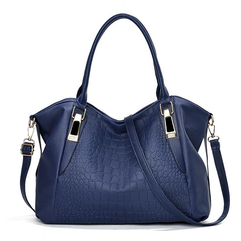 2023 New Fashion Crocodile Grain Tote Bag Soft Leather Large Mom Bag