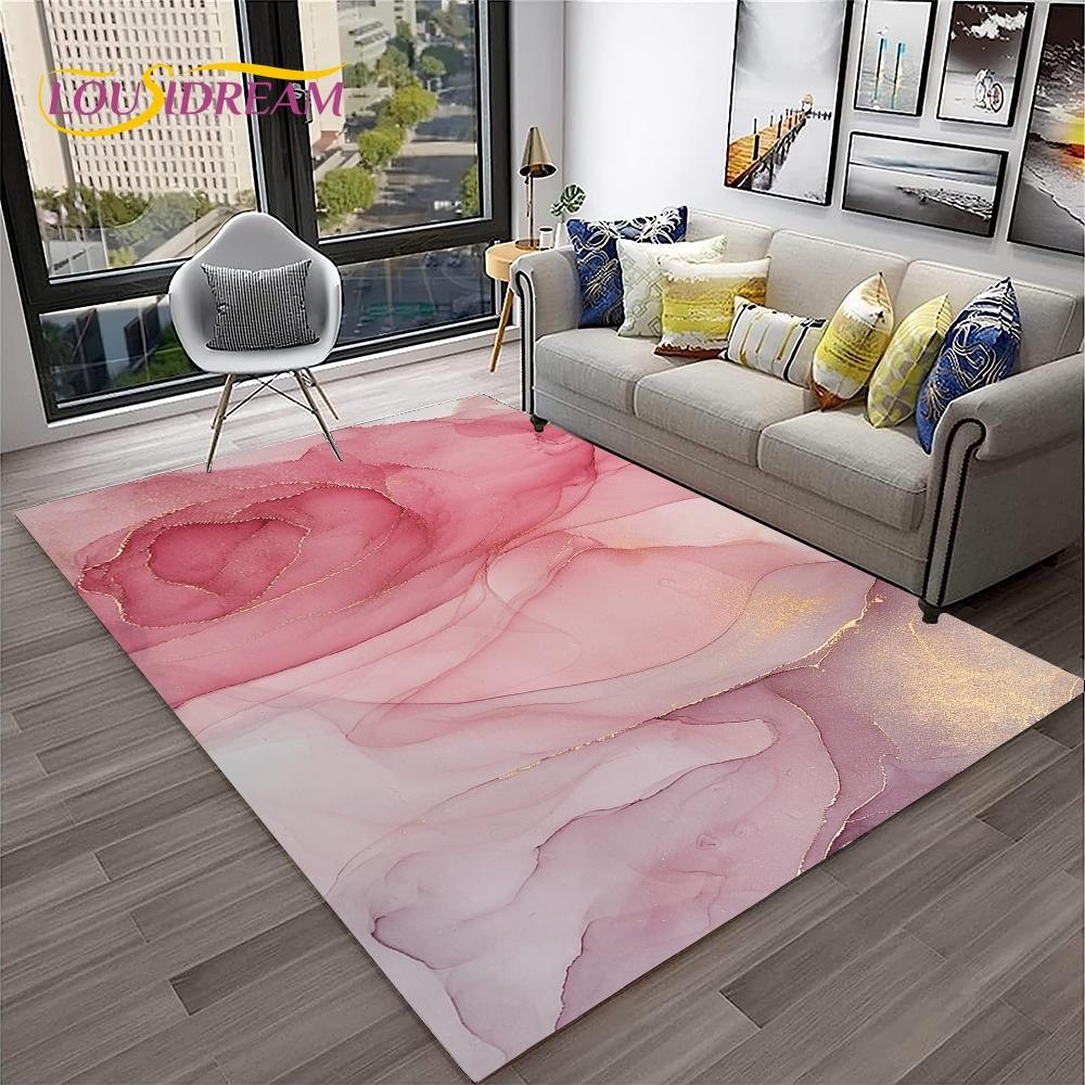3D Illusion Fluid Colour Irregular Marble HD Carpet Rug for Home Living Room Sofa Doormat Decor,kids Area Rug Non-slip Floor Mat