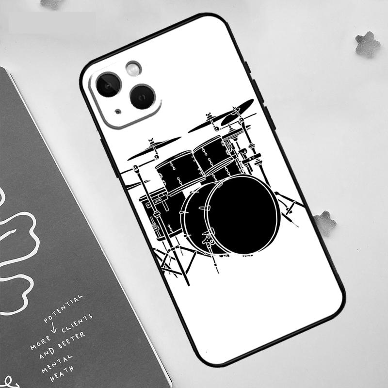 Musical Instrument Drum Case For Apple iPhone 15 16 14 13 12 11 Pro Max Mini XR 15 16 Plus 16e Protective Cover