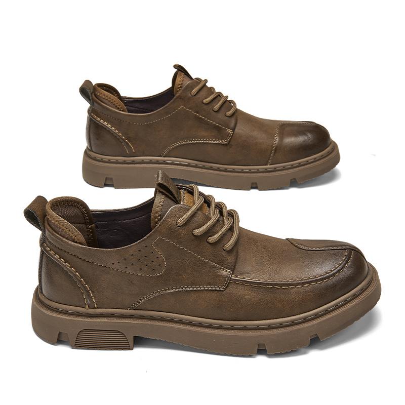 Fashion Hot Selling Men's Leather Shoes Minimalist Gentleman Style Daily Office Outdoor Leisure Business Walking Men's Black Shoes