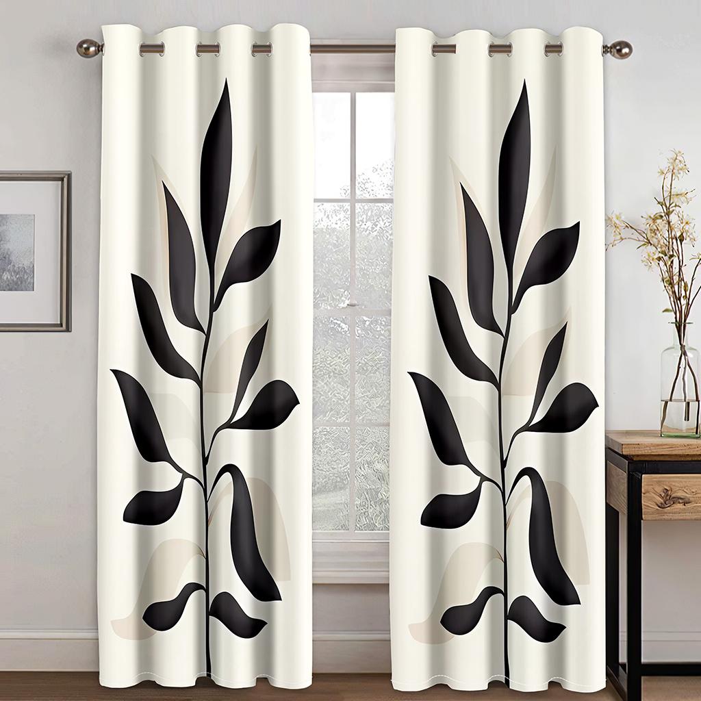 Simple Modern Art Abstract Stylish Colorful Window Curtains Blinds For Living Room Bedroom Bathroom Kicthen Door Home Decor2Pcs