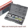 Neues 40-teiliges/Set Auto-Fahrzeug Werkzeugkasten Steckschlüssel Kombination Reparatur Handwerkzeuge Set Autoreparatur Werkzeugset