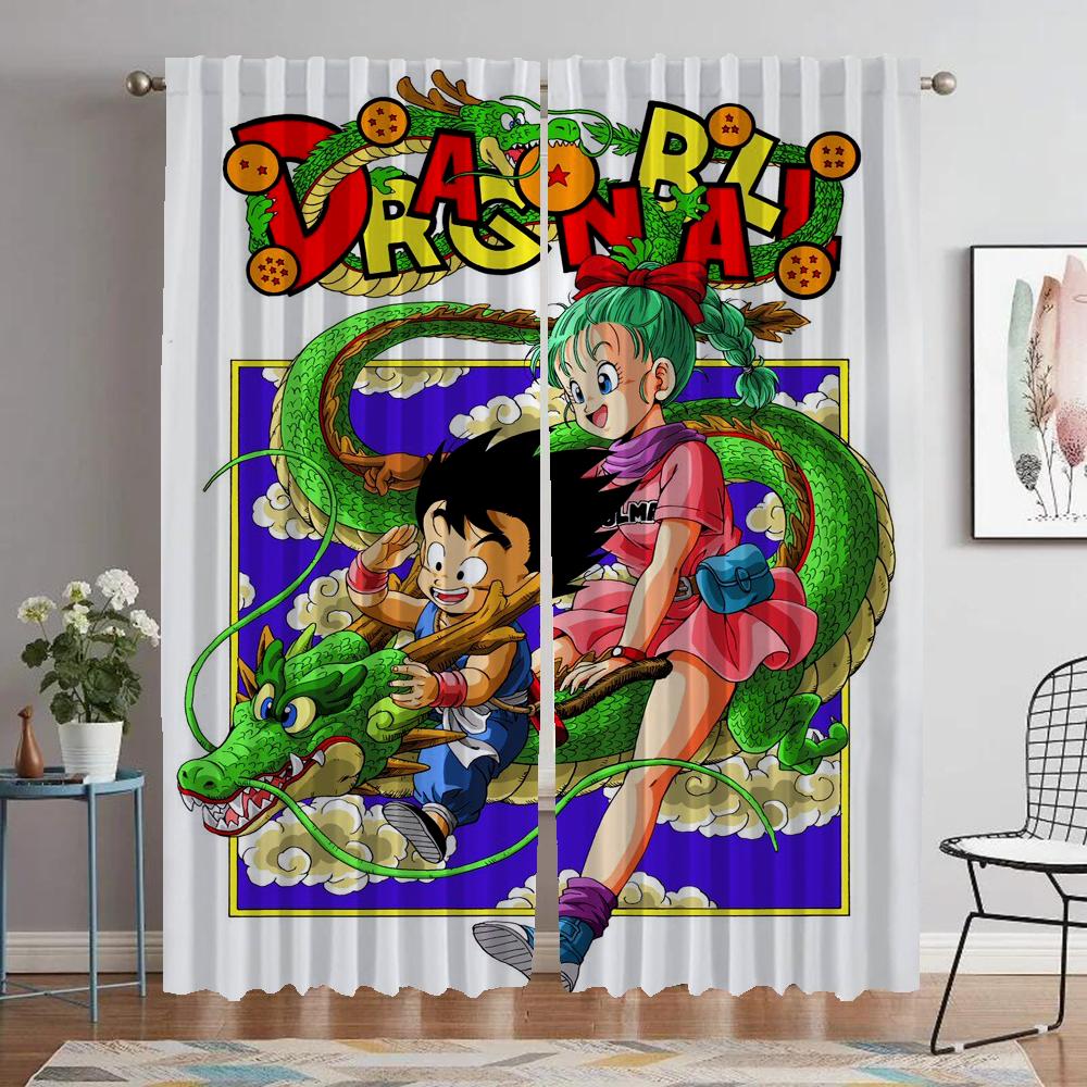 Dragon Shades Domácí interiérové závěsy 2 kusy Elegantní pokojové závěsy pro okenní závěs na kameru Halloweenská dekorace Dělicí stěna