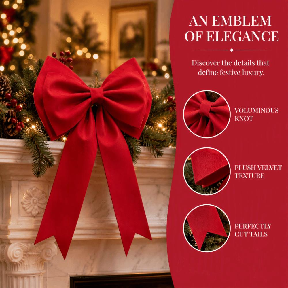 Handmade EVA Bowknot Pendant Hanging Tree Decorations Unisex Christmas Velvet Bow  Gift Wrapping