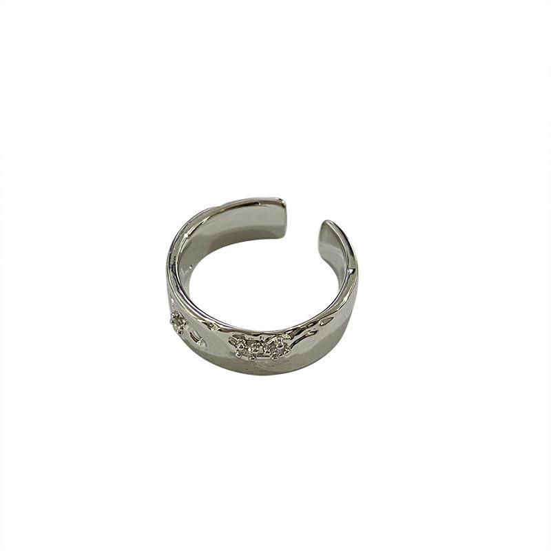 Ring Contemporary Copper For Women Stylish Dark Aesthetic Adjustable Size With Elegant Geometry