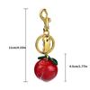 Cute Peach Shaped Keychain Alloy Resin Key Ring Accessory Decorative Bag Hanging Decoration Gift for Women Girls