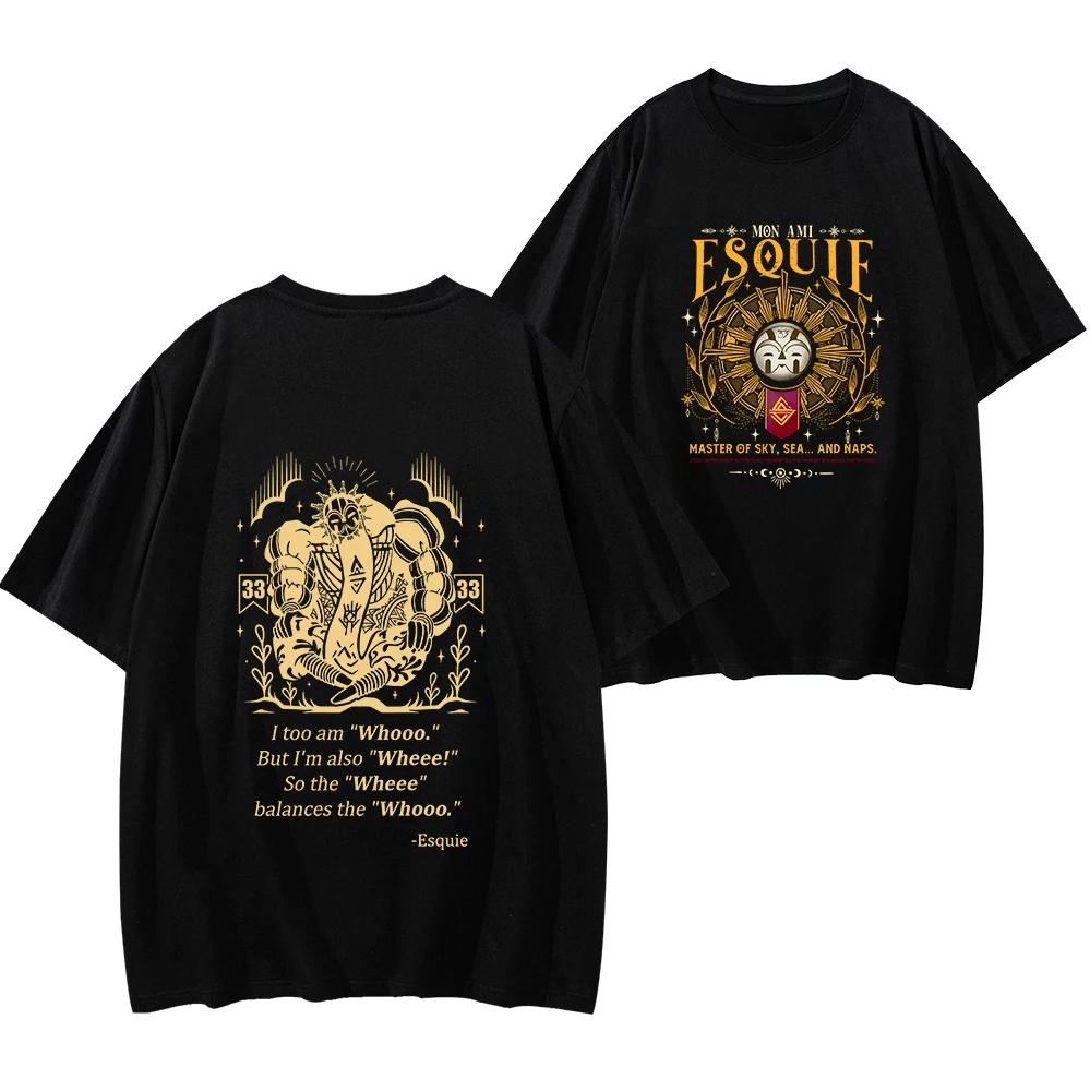 

Esquie Clair Obscur Expedition 33 TShirt Expedition 33 Graphic Tee Funny Whooo Wheee Shirt Anime Game Inspired Aesthetic Tee 4XL