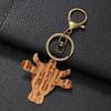 Independence Day & Halloween Sports Style Wooden Bead Keychain Bracelet