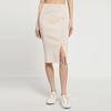 Calvin Klein Solid Split Knit Maxi Skirt Women Skirts Beige J221128-ACI