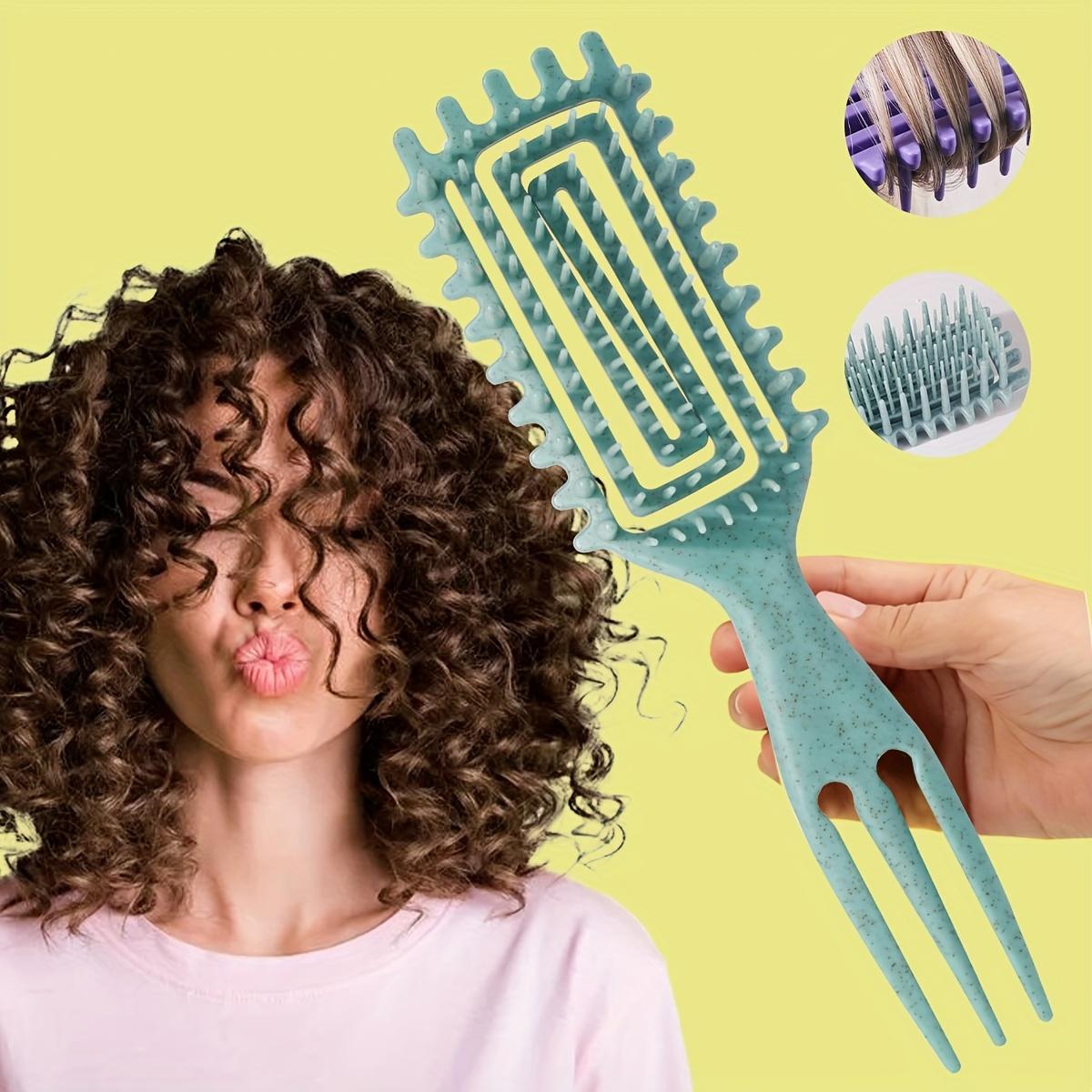 

Ergonomic Wide-Toothed Comb, Perfect for Detangling & Simple Styling of Curly Hair светло-зеленый