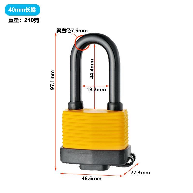 1Set Outdoor Splashproof Padlock With Key Heavy Duty Padlock For Storage Units Gym Lockers Garage Fence And Shed Weatherproof S