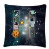 Astronaut Letter Cartoon Pattern  Cushion Cover Pillowcase Home Sofa Car Decorative