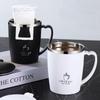 350ml Thermal Coffee Cup Insulated Kid Milk Cup Drinking Tumbler Thermos Mug  Student