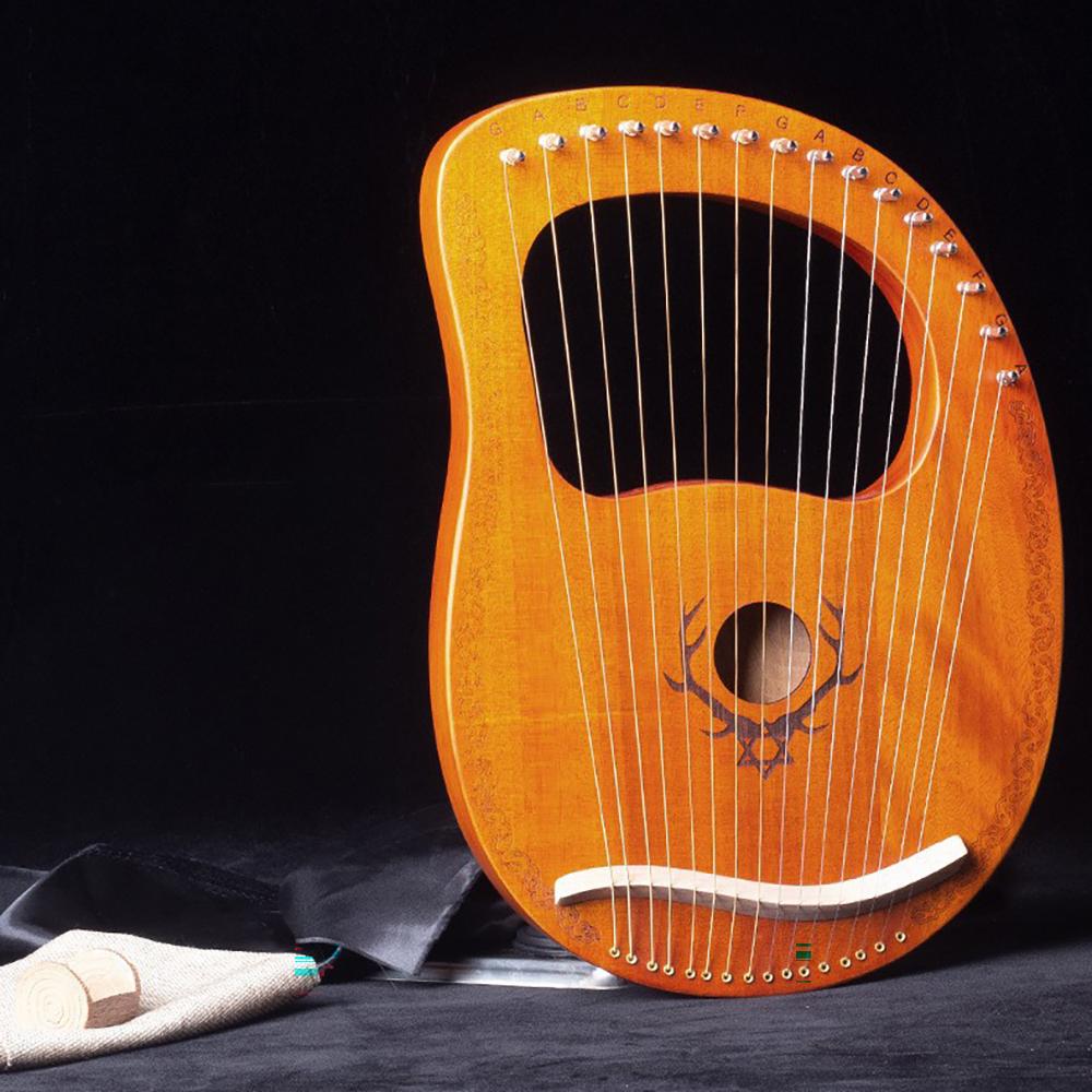 21 Saiten Lyra Harfe 19 16 Saiten Mahagoni Fichtenholz Tragbare Harfe Klavier Musikinstrument Mit Ersatzsaiten
