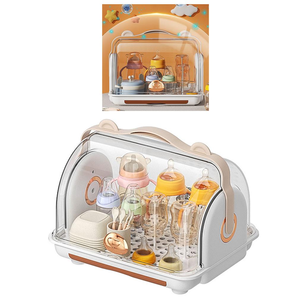 Babyflaschen Aufbewahrungsbox Kunststoff Multifunktional Abtropffläche Stillflaschen Aufbewahrungsbox Organizer mit