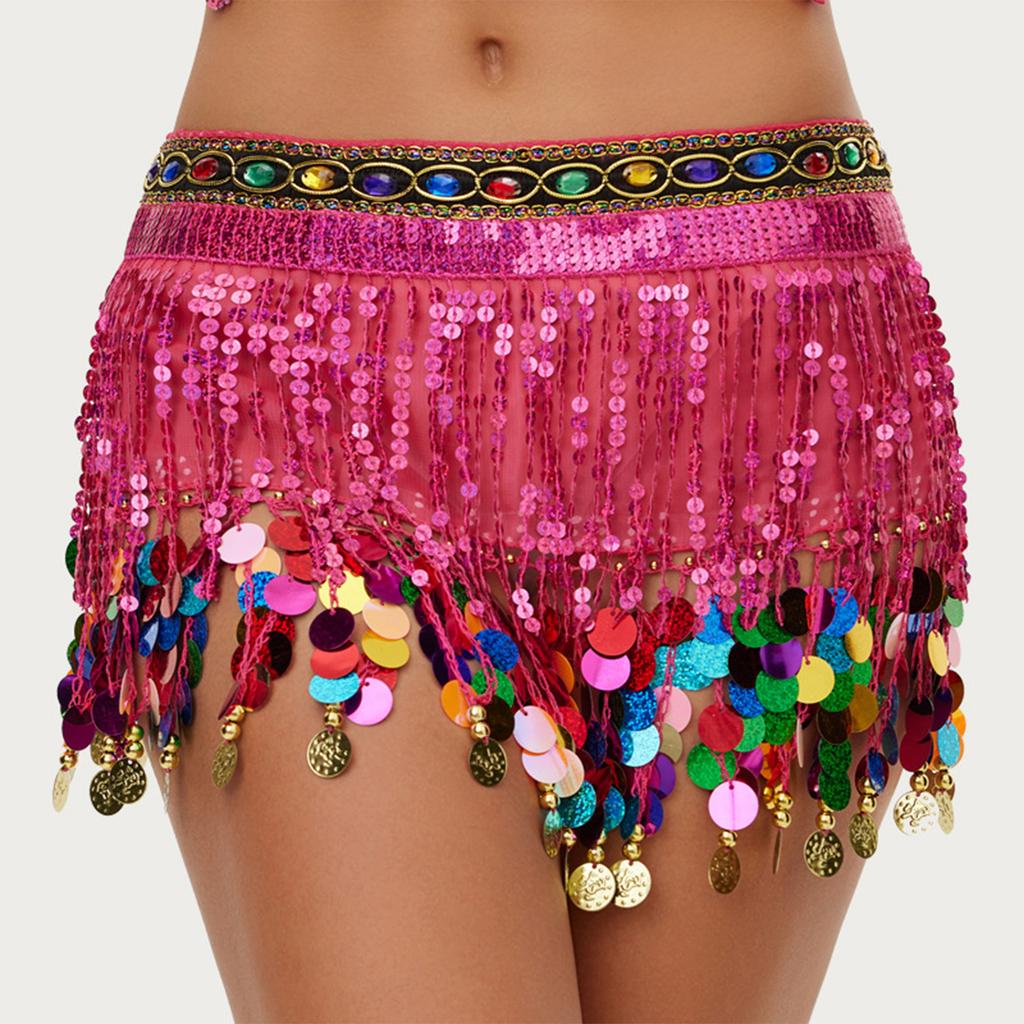 Ladies' Belly Dance Hip Scarf, Waist Chain Hip Scarf, Tassel Chiffon Performance Dress, Waist Scarf, Wide Waist Cover