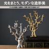 SESHIS Christmas Tree - Interior Decor, Ornament, Gift, Mini Tree, Gold & Silver, Set of 2