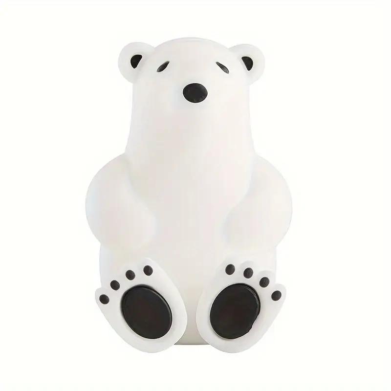 1PCS Punch-free Polar Bear Silicone Toothbrush Holder Suction Cup Accessory Rubber Band Mask Storage Wall Mount Bracket