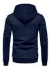European Long Sleeve Hooded Men's Hoodie with Drawstring Jacquard Checkered Patchwork.