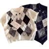 Kids Retro Checkered Short Sleeve Polo Shirt Knit Collared Tee for Boys and Girls