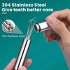 8pcs/set Stainless Steel Toothpicking Tool Silver Floss Needle Dental Needle  Cleaning Oral Care