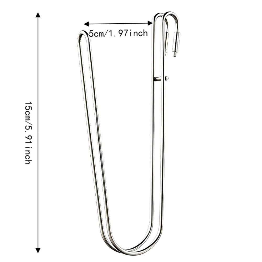 4PCS U Shape Kitchen Storage Rack Bold Bathroom Organizer Hook Hanging Cup Drying Hook Door