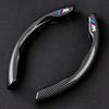 Carbon Fiber Car Steering Wheel Non-slip Cover Protective For M Emblem E46 E36 E34 F10 E90 F30 E60 F30 E53 E30 E92 E87