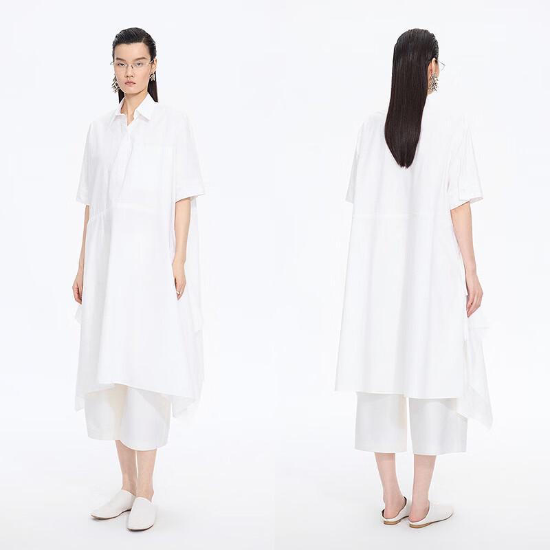 JNBY Women's Asymmetric Shirt Collar A-Line Dress