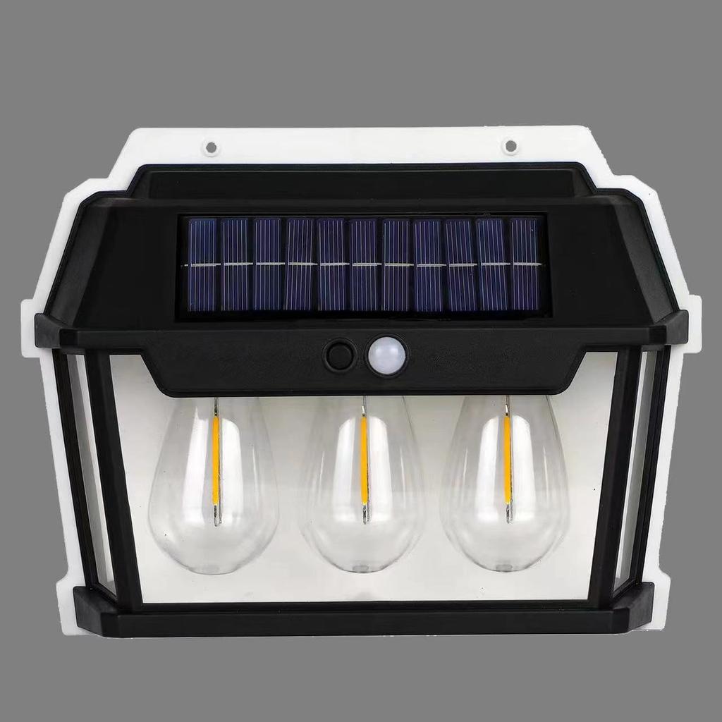 LED Solar Tungsten Light Human Body Induction Solar Wall Lamp Waterproof House Garden Yard Street Emergency Night Filament Lamps