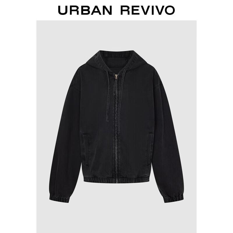 UR2025 Men s Distressed Hooded Denim Jacket S