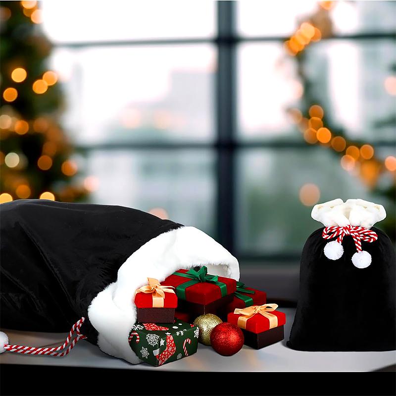 1PC Santa Claus Party Presents Sacks Graduation Large Bachelor Party Velvet Christmas Solid Thanksgiving 2 Sizes