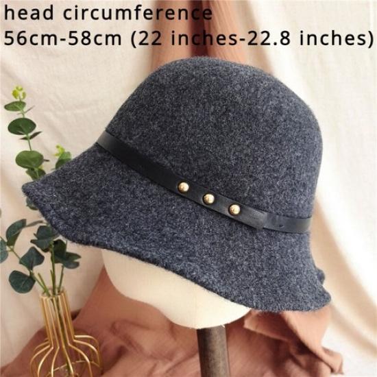 Женская шляпа-ведро Кепка Повседневная Элегантная Шляпа для вечеринки Шляпа для вечернего банкета Винтажный стиль темно-серого