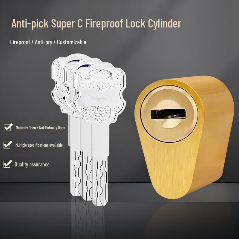 Guanshi 304 SS Fire Door Lock Cylinder