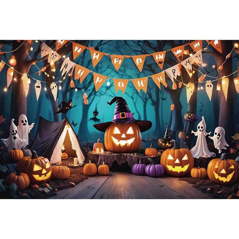 Halloween Outdoor Baby Party Decoration Background Pumpkin Shop Home Decoration Background Studio Photography Background