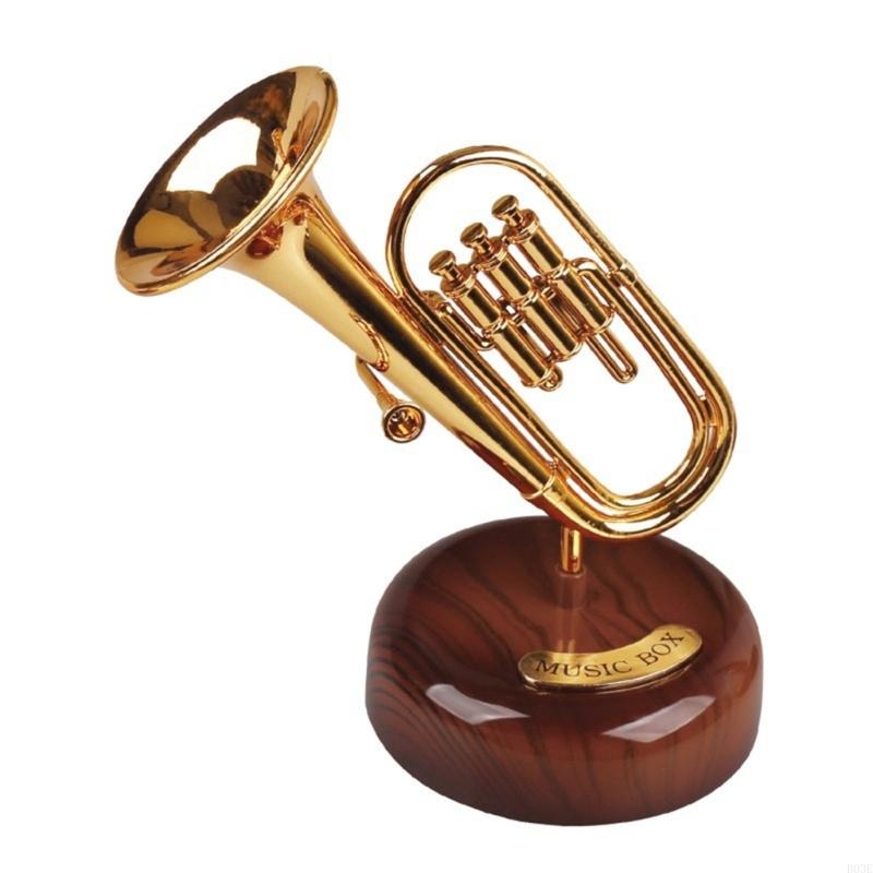 Violin Music Box,Retro Clockworks Mechanism Wind Up Musical Box Gift for Christmas/Birthday/Valentines Day Desk Ornament B03E 3