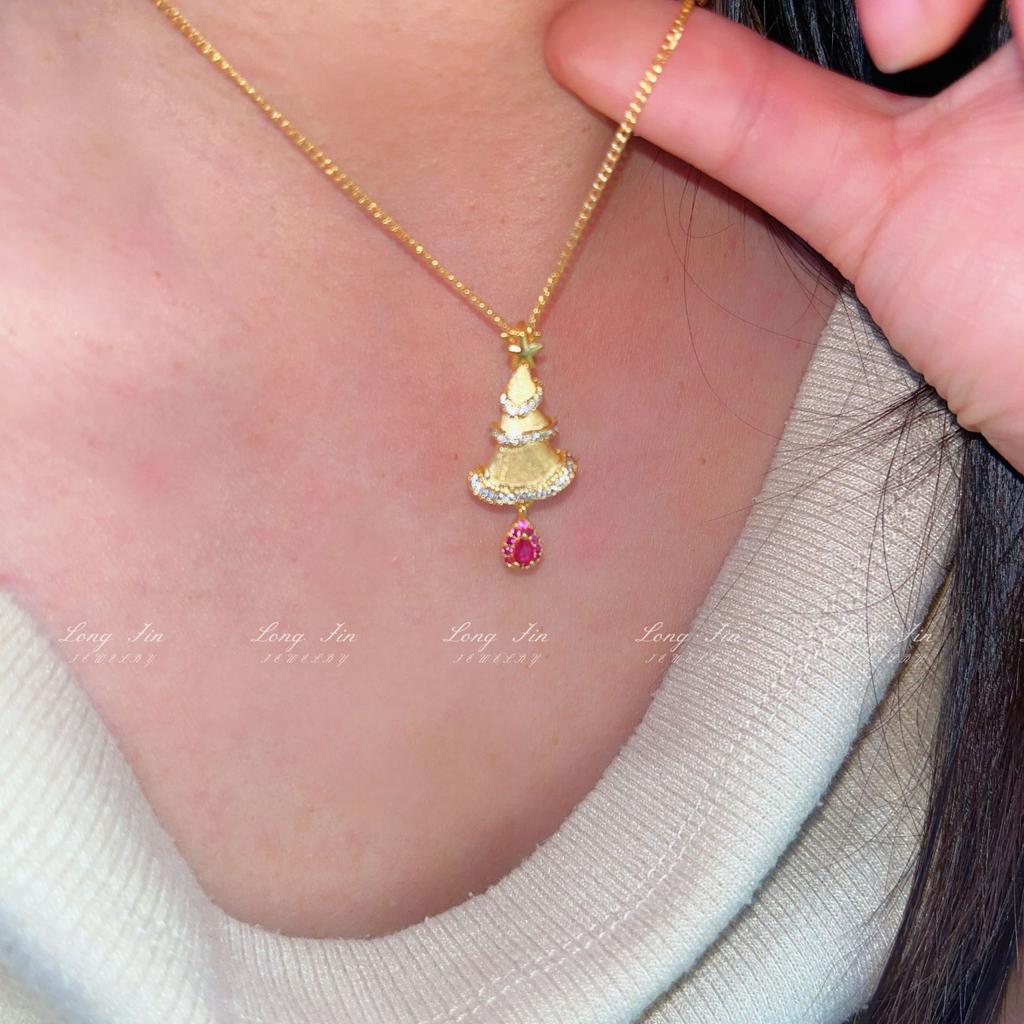 Italian Brushed Christmas Tree Necklace, High-End Exquisite Light Luxury Collarbone Chain, Christmas Limited-Edition Accessories