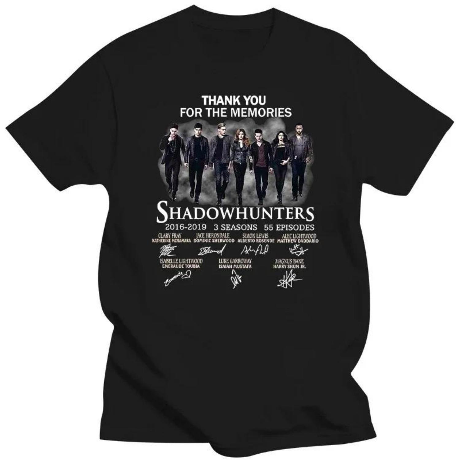 

Black Cotton Men S-5xl T-Shirt Shadowhunters 3th Anniversary Thanks For Memories Oversized T Shirt Men Clothing Harajuku S чёрный