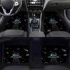 Set Of 4 Car Floor Mats Showcasing A Vibrant UFO Space Art Design, Suitable For Suvs Or Hatchbacks, Providing Easy Upkeep And Ma