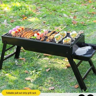 OEING Klappbarer Holzkohle-Grill für den Außenbereich