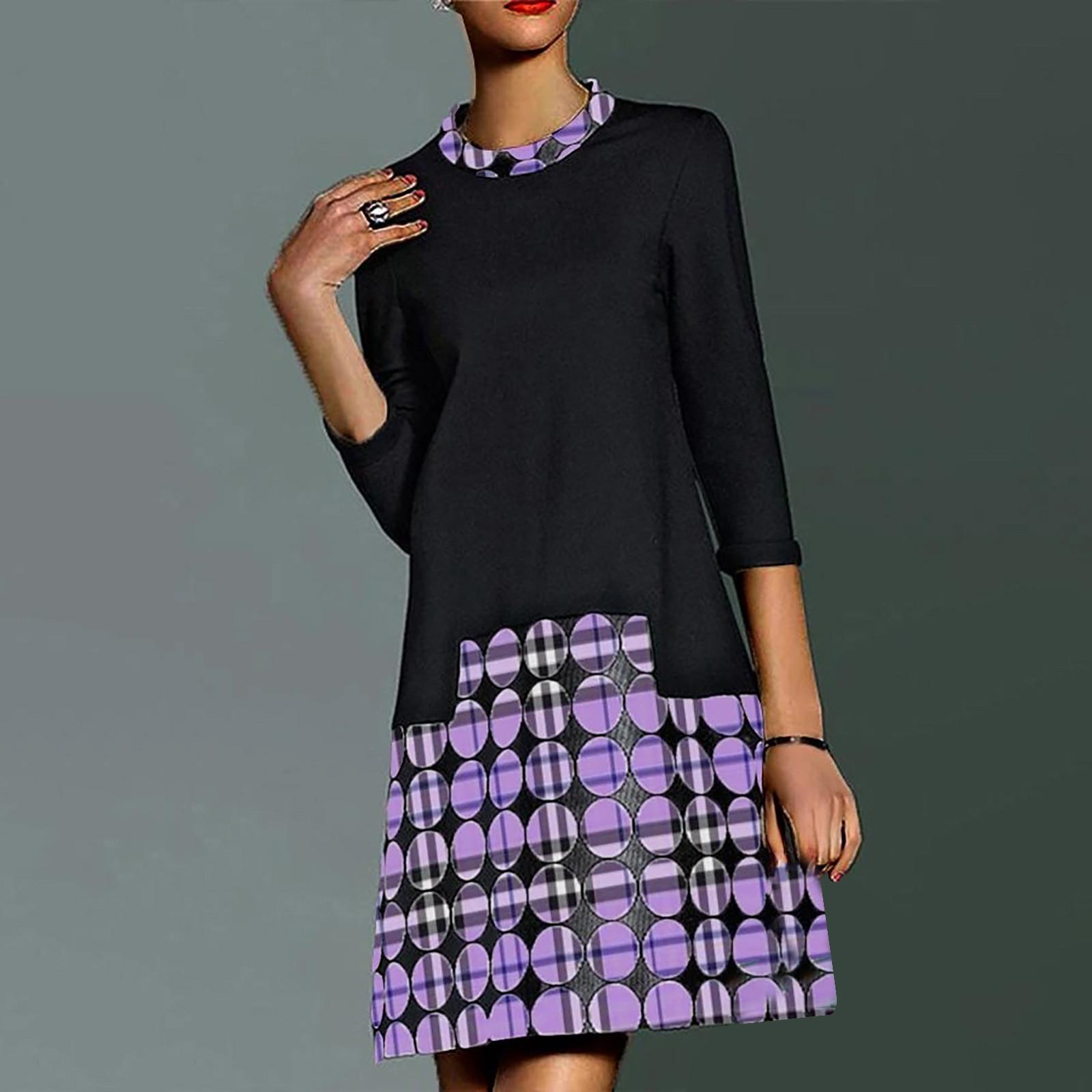 

Nikitas Женская повседневная мода весна и осень с длинным рукавом и круглым вырезом с принтом