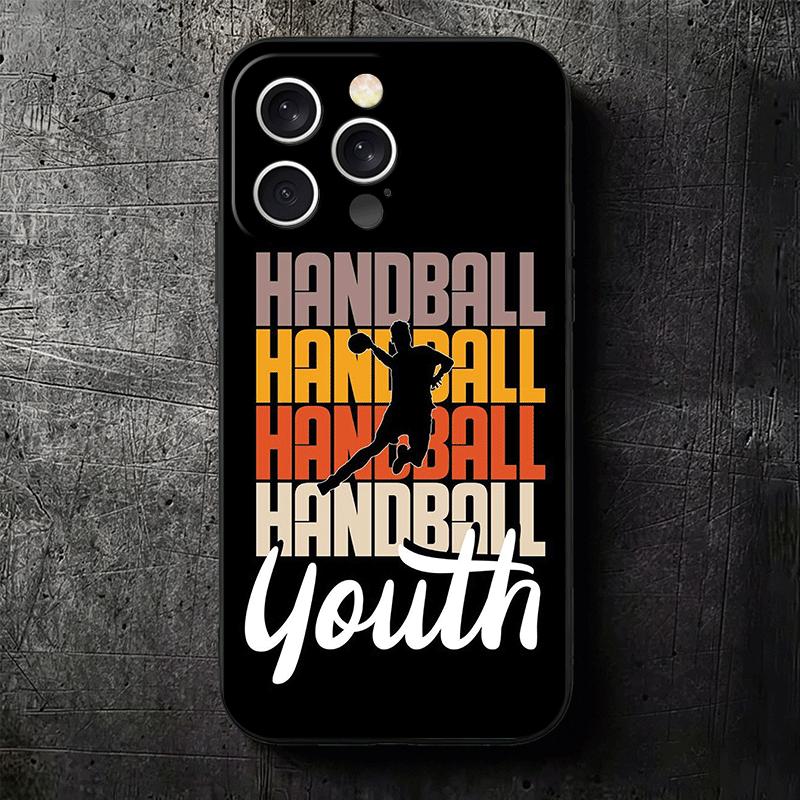 Handball Sport Soft Phone Case for iPhone 16 16E 17 Air 15 Pro Max 14 Plus 13 Mini 11 12 7 Black Cover Back Shell