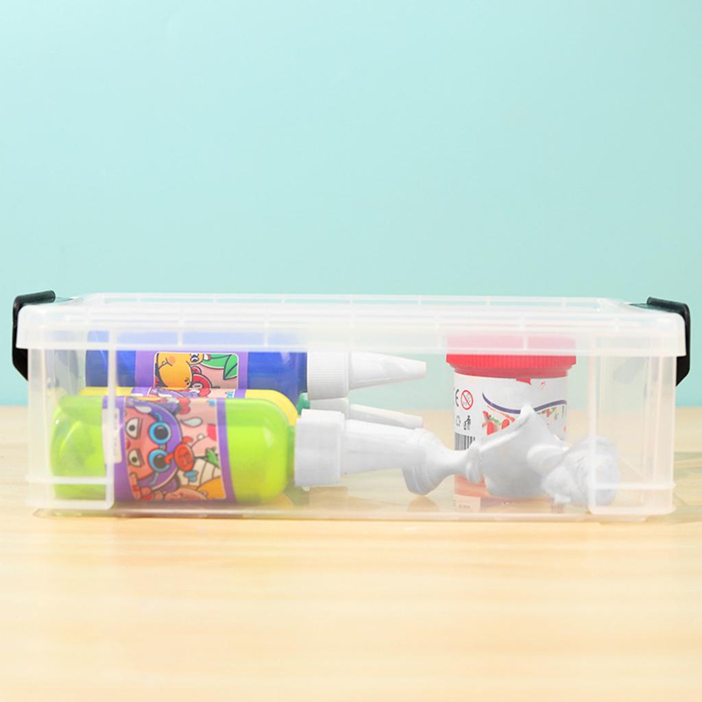 Przezroczysty Piórnik Plastikowy Wielofunkcyjny Piórnik Pogrubiony Duża Pojemność Pudełko do Przechowywania Artykuły Szkolne