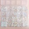 Cross-border Multi-grid Nail Art: Mix & Match Flowers, Butterflies, Hearts, Flat Back Rhinestones & Pearls
