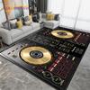 Tapete de área com padrão de tela de música dj, tapete para sala de estar, quarto, sofá, cozinha, banheiro, corredor, tapete antiderrapante