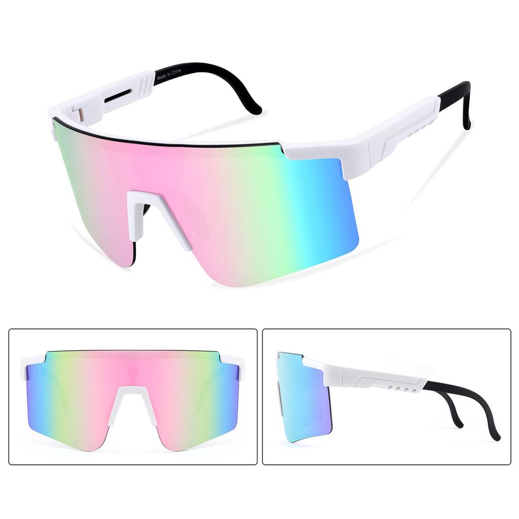 FEISEDY Polarized Sports Sunglasses with UV Large for Outdoor B2837 Men's Protection, Lens, Activities, Golf, Cycling,