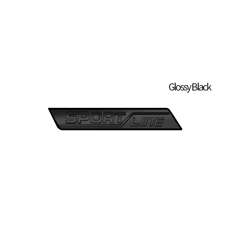 JBIW9 Metal Sport Line Grille Sticker Car Rear Trunk Body Emblem Badge for Skoda Yeti Octavia Superb Fabia Kamiq Karoq Kodiaq Rapid