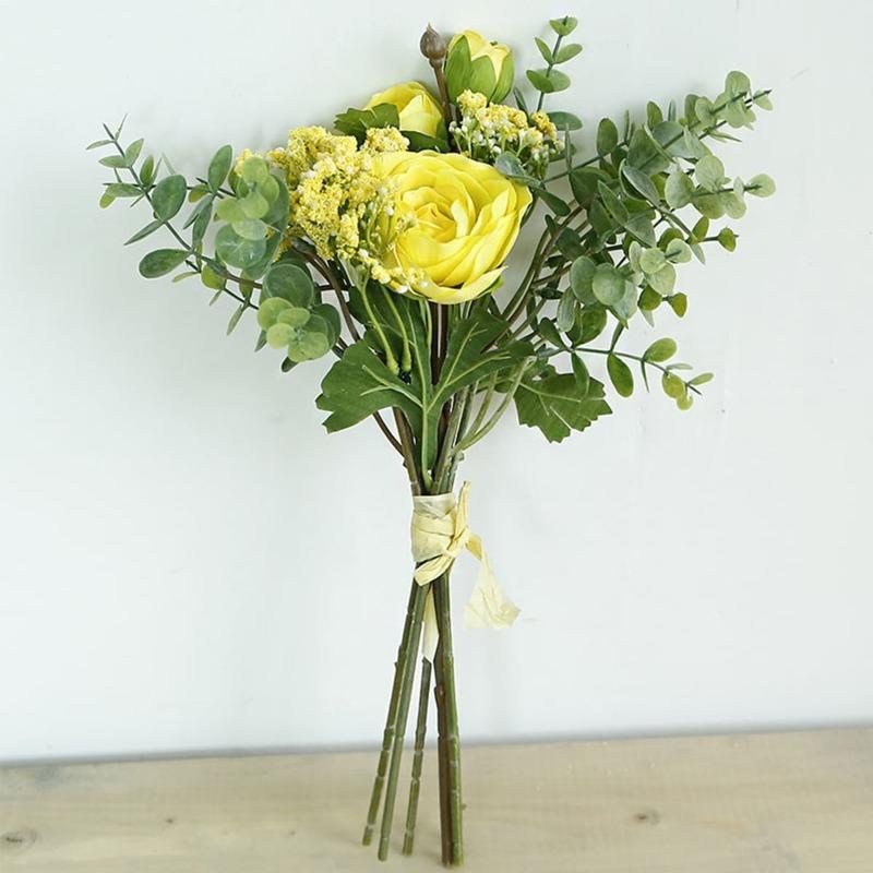 1 Bunch Silk Artificial Flower Artificial Gypsophila Peony Flower for Party Outdoor Wedding Table Living Room Decoration