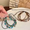 Stretchy Colorful Beaded Bracelet Blue Wrap Charm Hand Chain New Beaded Bangles  Gifts