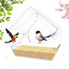 Clear Window Mounted Bird Feeder 360 Degree Visibility Window Feeder For Home Or Office Use Bird Observation Accessory